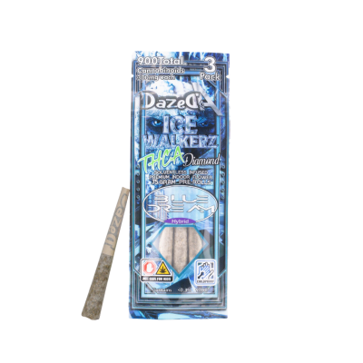 DAZED PREROLLS ICE WALKERZ TA .75GM 3CT 10PK