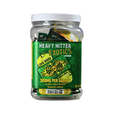 D8FLIGHT HEAVY HITTER EXOTICS 7500MG GUMMIES 300MG/PC 25CT JAR