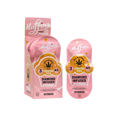 MUFFINS DIAMOND INFUSED 4.5GM TA PREROLL 1.5GM/CT 3CT/PK 10PK