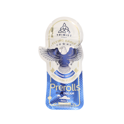 TRINITY HEMP FLYING EAGLE 3GM DIAMOND INFUSED PRE ROLLS 1.5GM/CT 2CT/PK