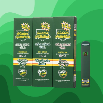 HIDDEN HILLS MINI MART BAR THC-A LIQUID DIAMOND 1GM DISPOSABLE