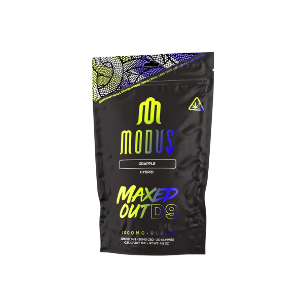 MODUS MAXED OUT D9 1000MG GUMMIES 50MG/PC 20CT BAG 1PK