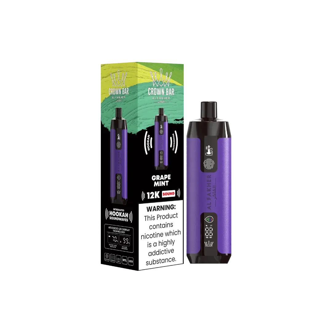 ALFAKHER CROWN BAR 12000 PUFFS DISPOSABLE AL FAKHER