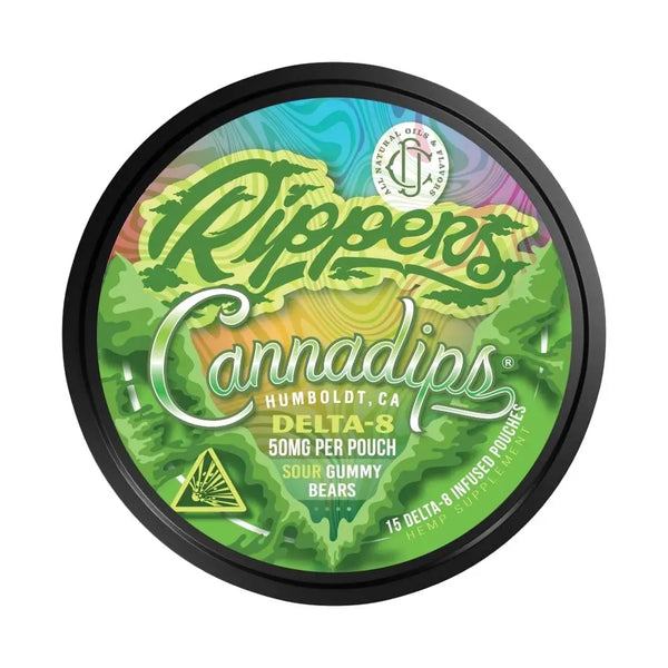 Cannadips Rippers D8 Infused Pouches, 15CT, 750 mg Cannadips