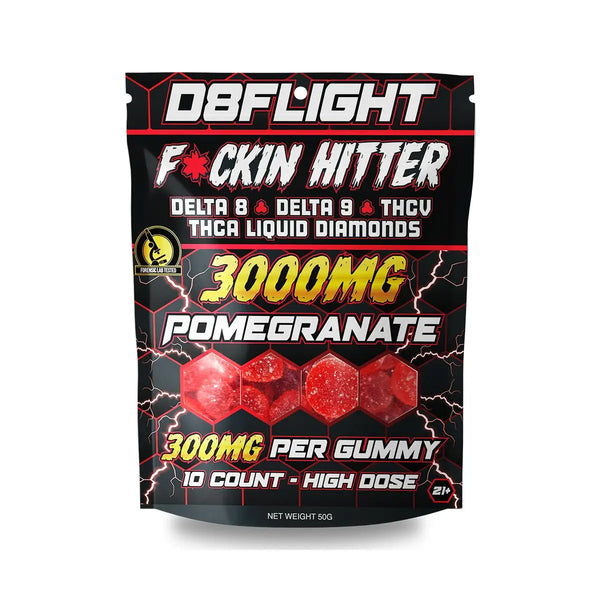 D8Flight F*ckin Hitter D8 + D9 Gummies, 10CT, 3000 mg D8Flight