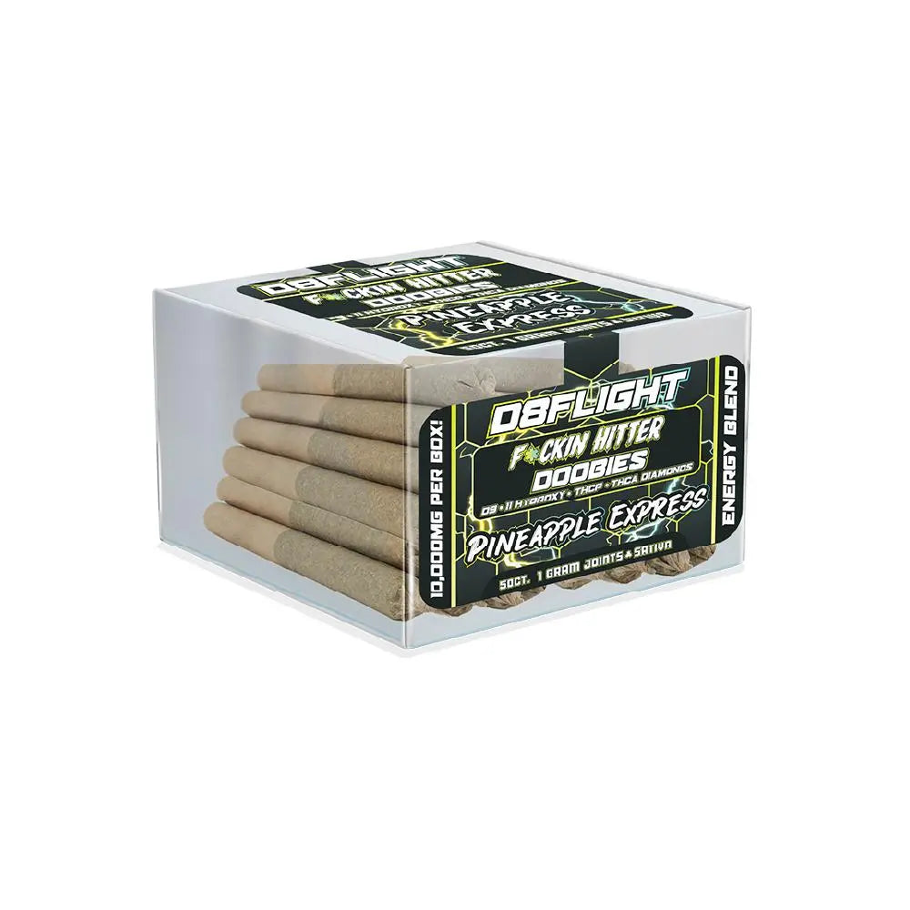 D8Flight F*ckin Hitter D9 + THCA Doobies, 200 mg D8Flight