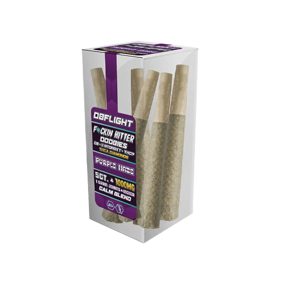 D8Flight F*ckin Hitter THCA + D9 Doobies, 5CT, 1000 mg D8Flight
