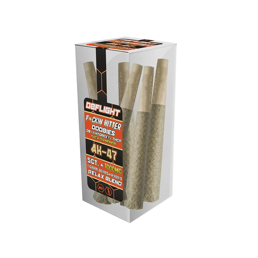 D8Flight F*ckin Hitter THCA + D9 Doobies, 5CT, 1000 mg D8Flight