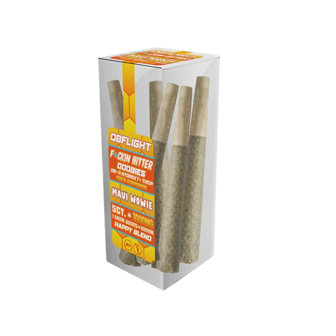 D8Flight F*ckin Hitter THCA + D9 Doobies, 5CT, 1000 mg D8Flight