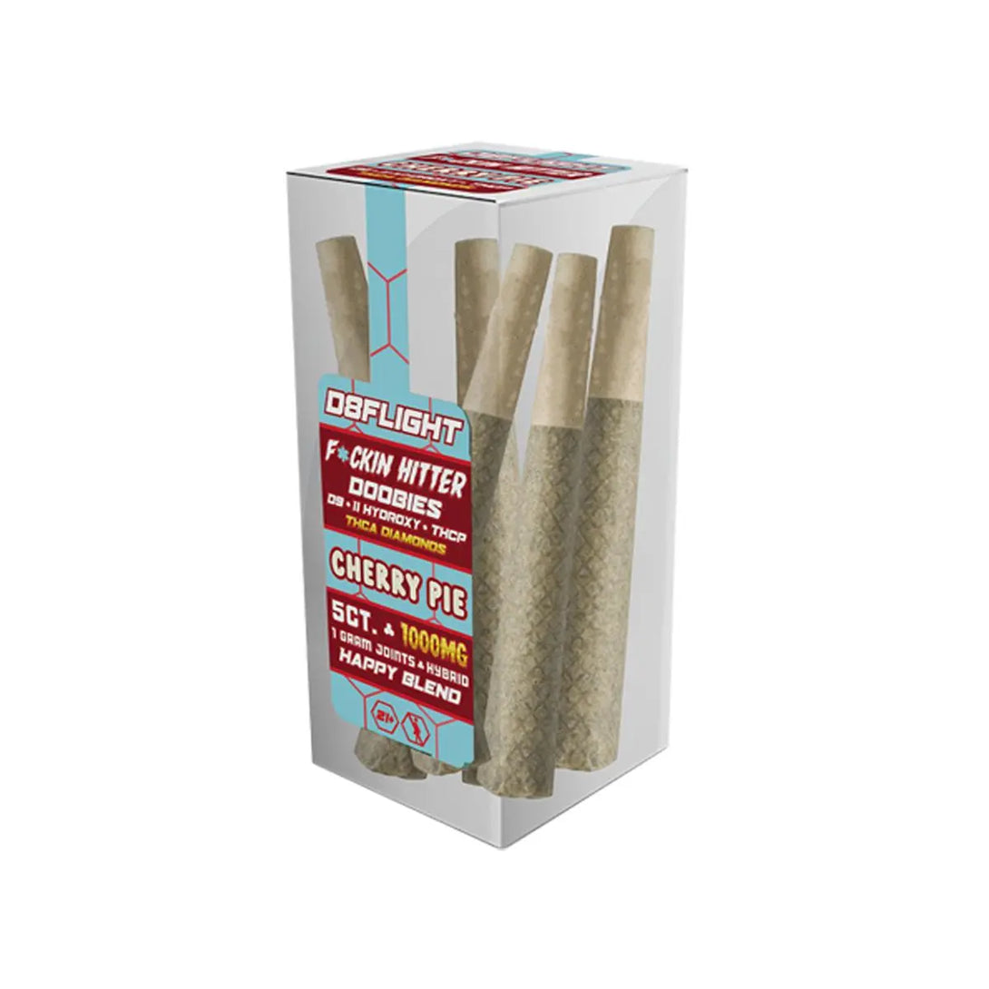 D8Flight F*ckin Hitter THCA + D9 Doobies, 5CT, 1000 mg D8Flight