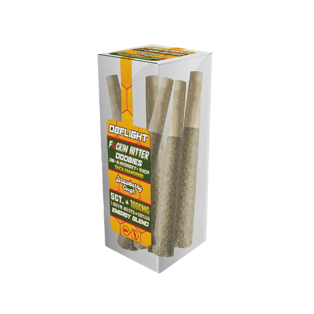 D8Flight F*ckin Hitter THCA + D9 Doobies, 5CT, 1000 mg D8Flight