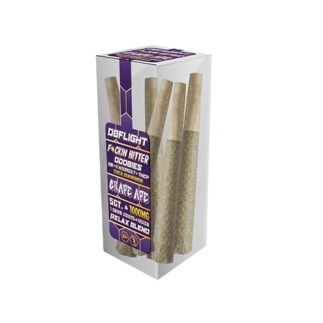 D8Flight F*ckin Hitter THCA + D9 Doobies, 5CT, 1000 mg D8Flight