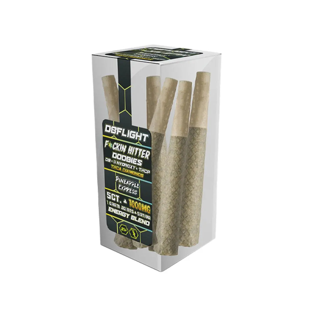 D8Flight F*ckin Hitter THCA + D9 Doobies, 5CT, 1000 mg D8Flight