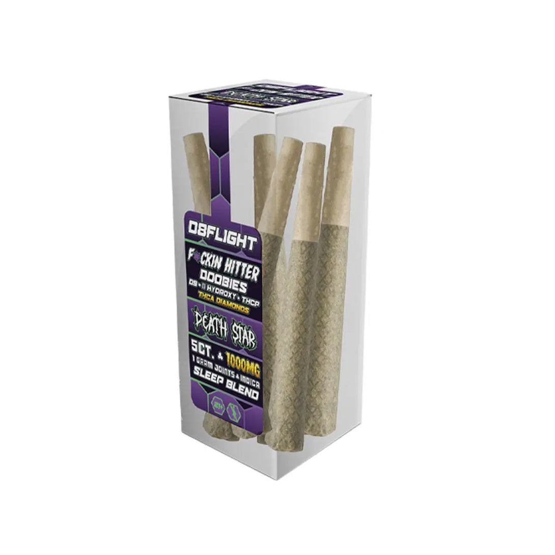 D8Flight F*ckin Hitter THCA + D9 Doobies, 5CT, 1000 mg D8Flight