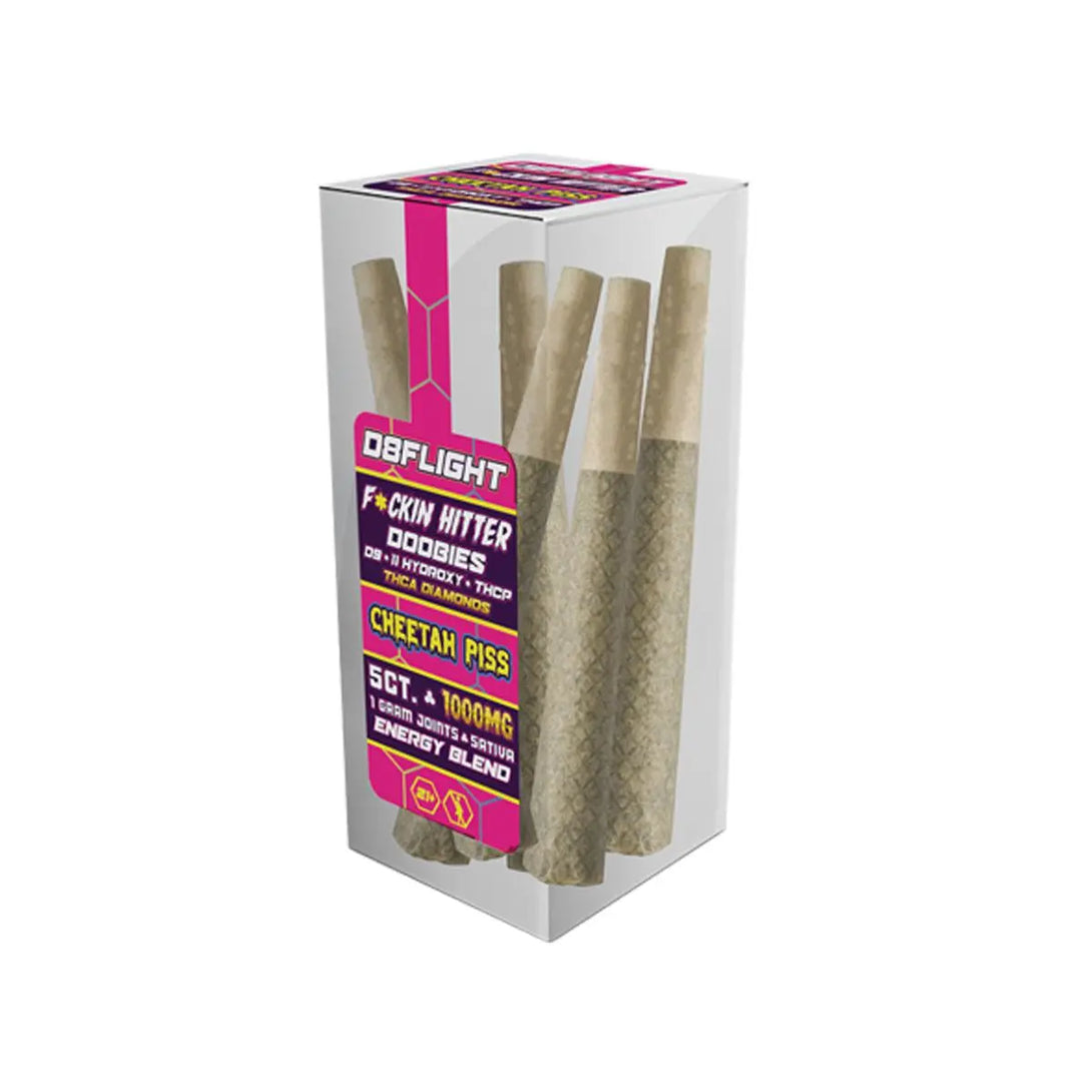 D8Flight F*ckin Hitter THCA + D9 Doobies, 5CT, 1000 mg D8Flight