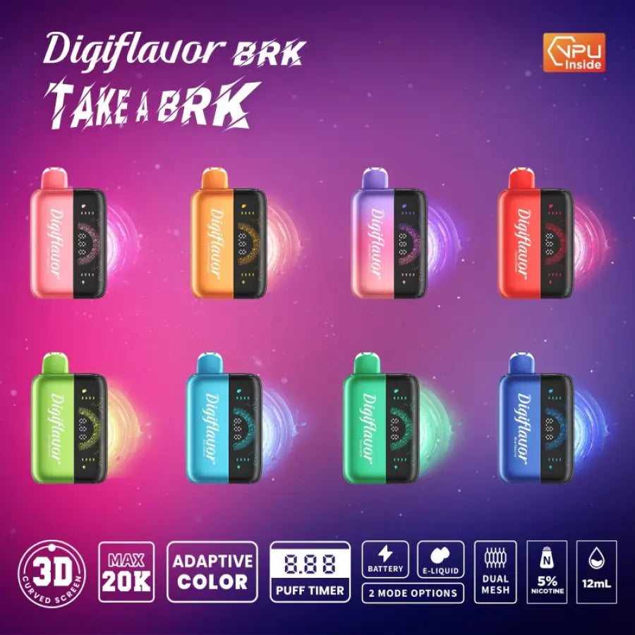 DIGIFLAVOR BRK POWRED BY GEEKBAR 12ML 20K PUFFS 5% DISPOSABLE POD GEEK BAR