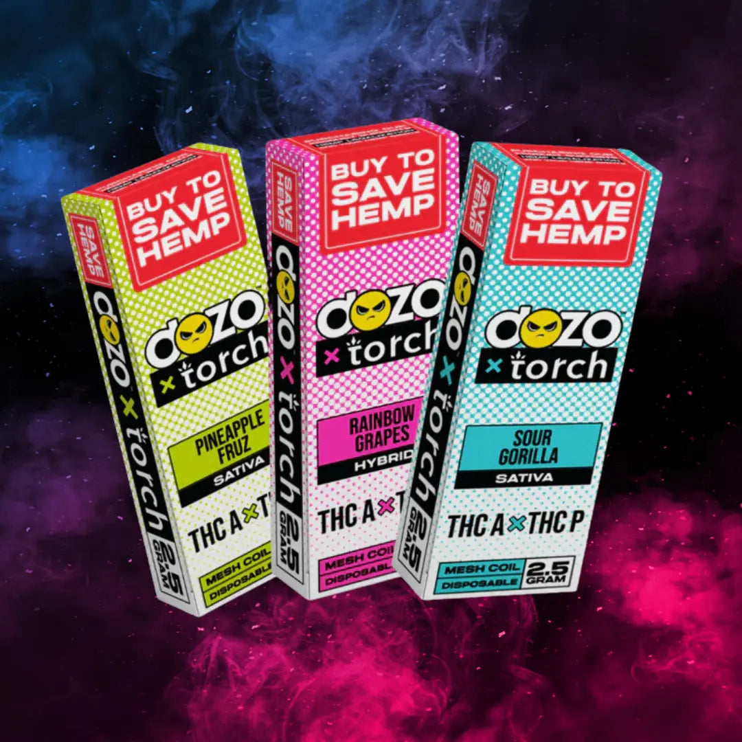 DOZO X TORCH SAVE HEMP THC-A X THC-P 2.5GM DISPOSABLE DOZO