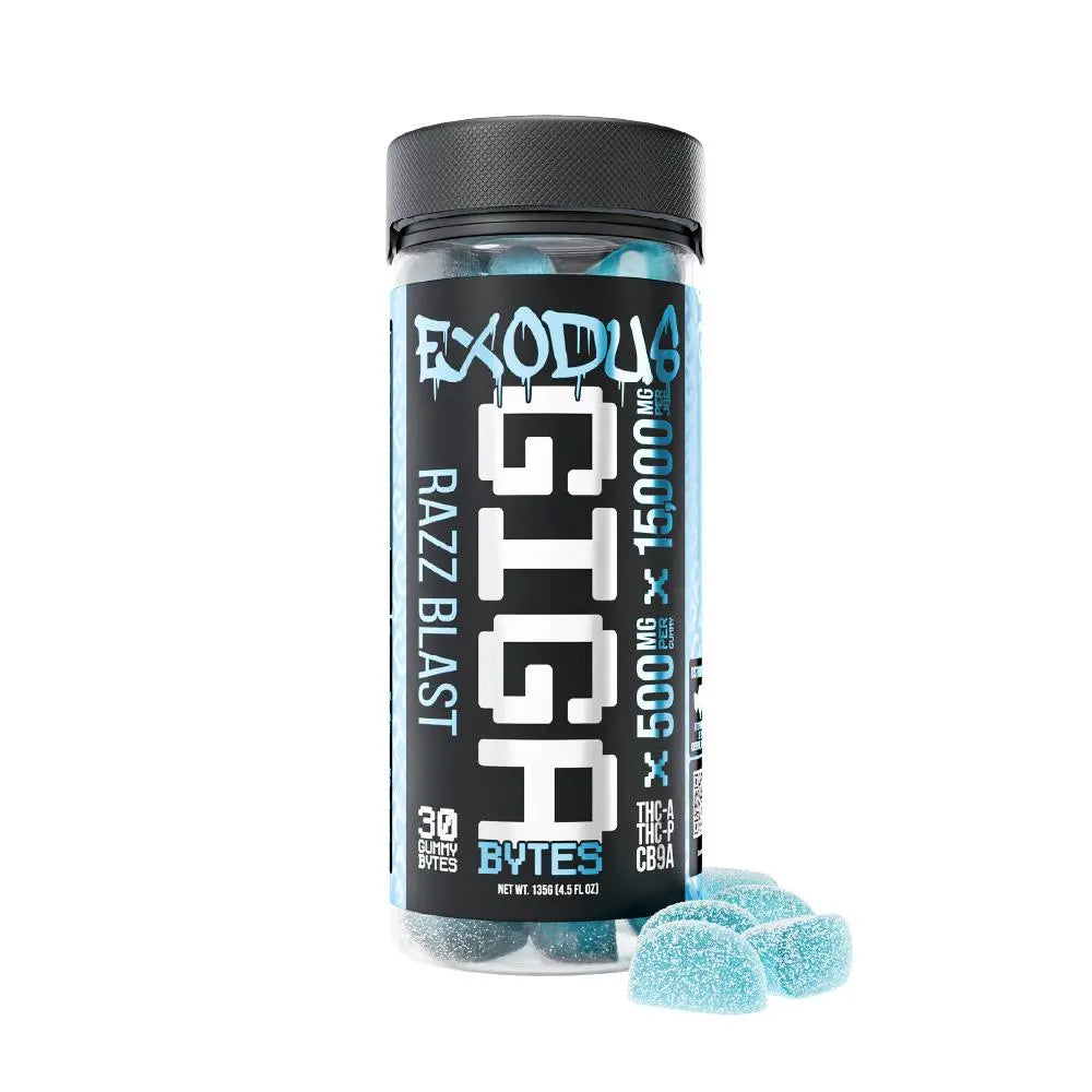 Exodus CB9A + THCP + THCA Gigabyte Gummies, 30CT, 15,000mg Exodus