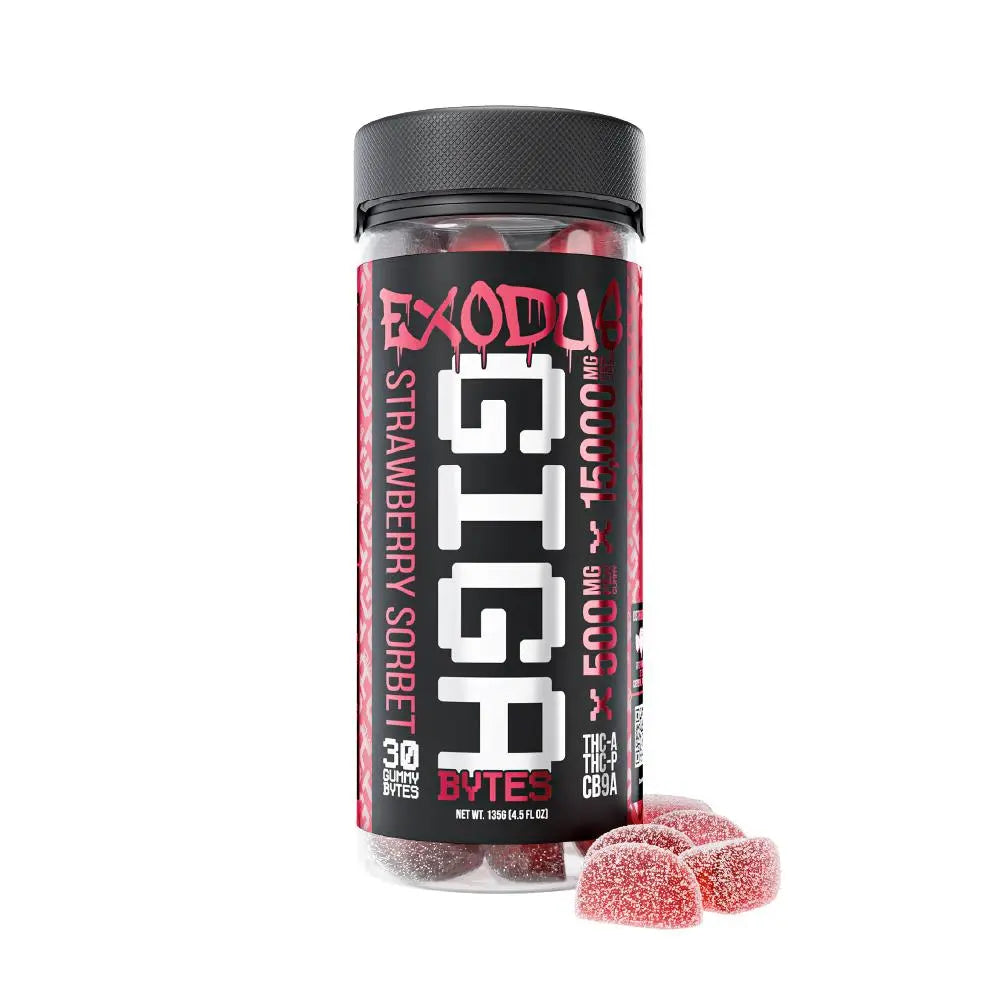 Exodus CB9A + THCP + THCA Gigabyte Gummies, 30CT, 15,000mg Exodus