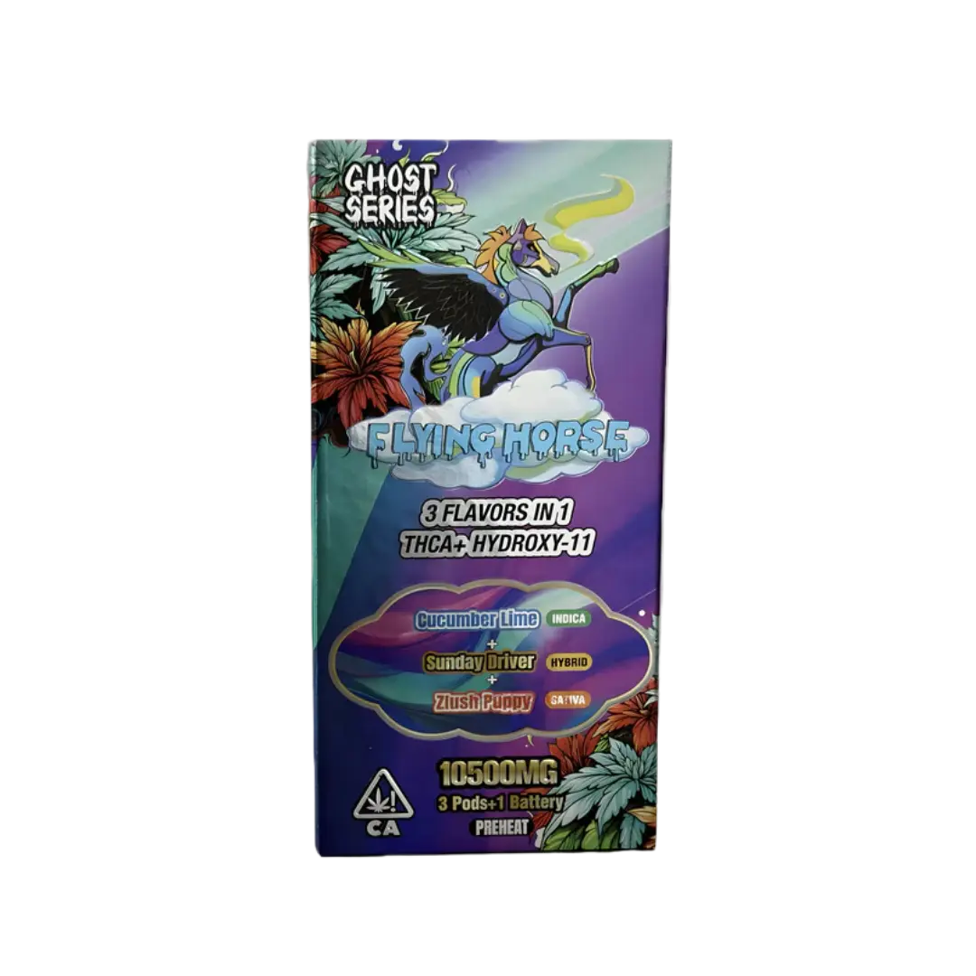 FLYING HORSE GHOST SERIES 10.5GM 3 FLAVOURS IN 1 3.5GM/PC DISPOSABLE FLYING HORSE