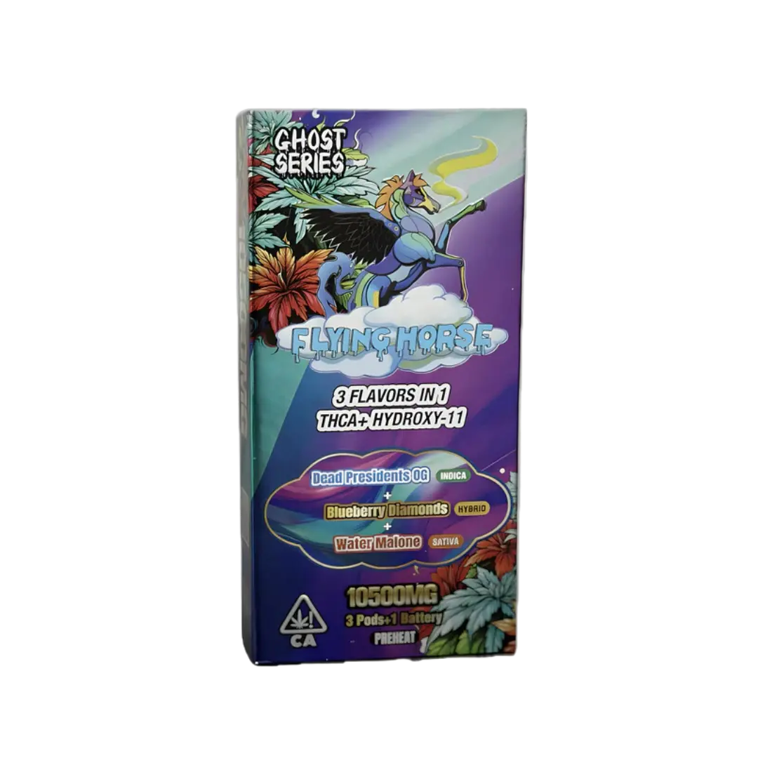 FLYING HORSE GHOST SERIES 10.5GM 3 FLAVOURS IN 1 3.5GM/PC DISPOSABLE FLYING HORSE