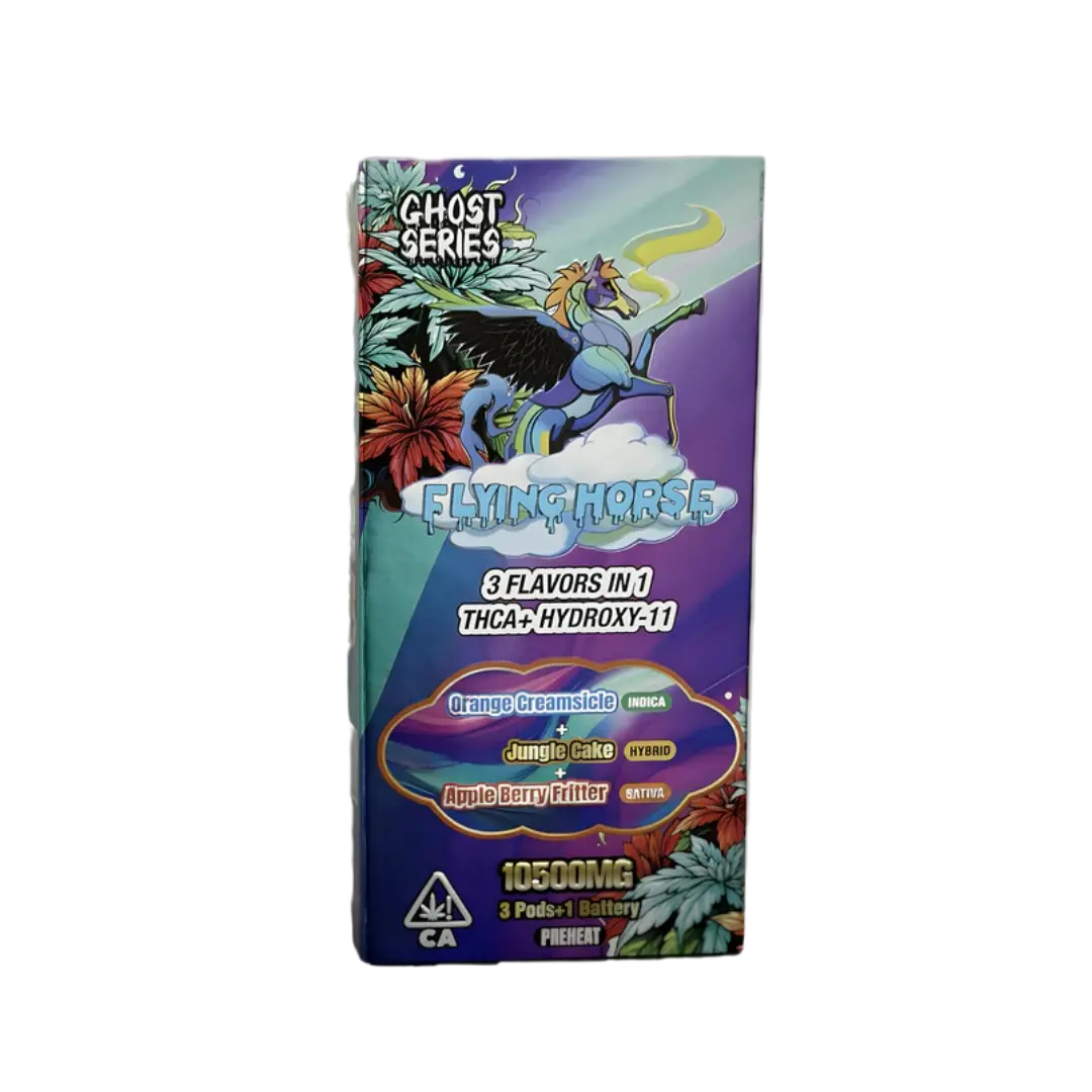 FLYING HORSE GHOST SERIES 10.5GM 3 FLAVOURS IN 1 3.5GM/PC DISPOSABLE FLYING HORSE
