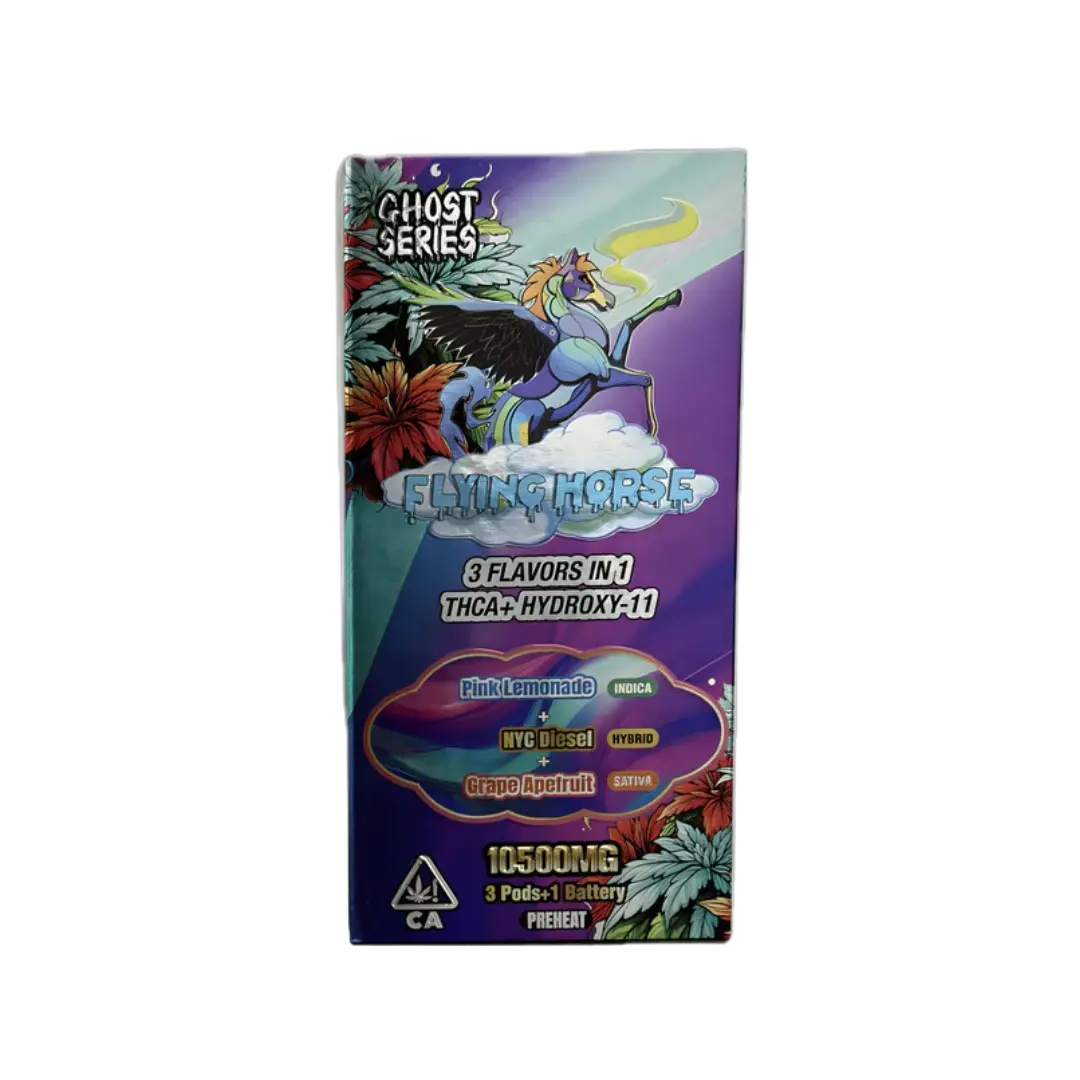 FLYING HORSE GHOST SERIES 10.5GM 3 FLAVOURS IN 1 3.5GM/PC DISPOSABLE FLYING HORSE