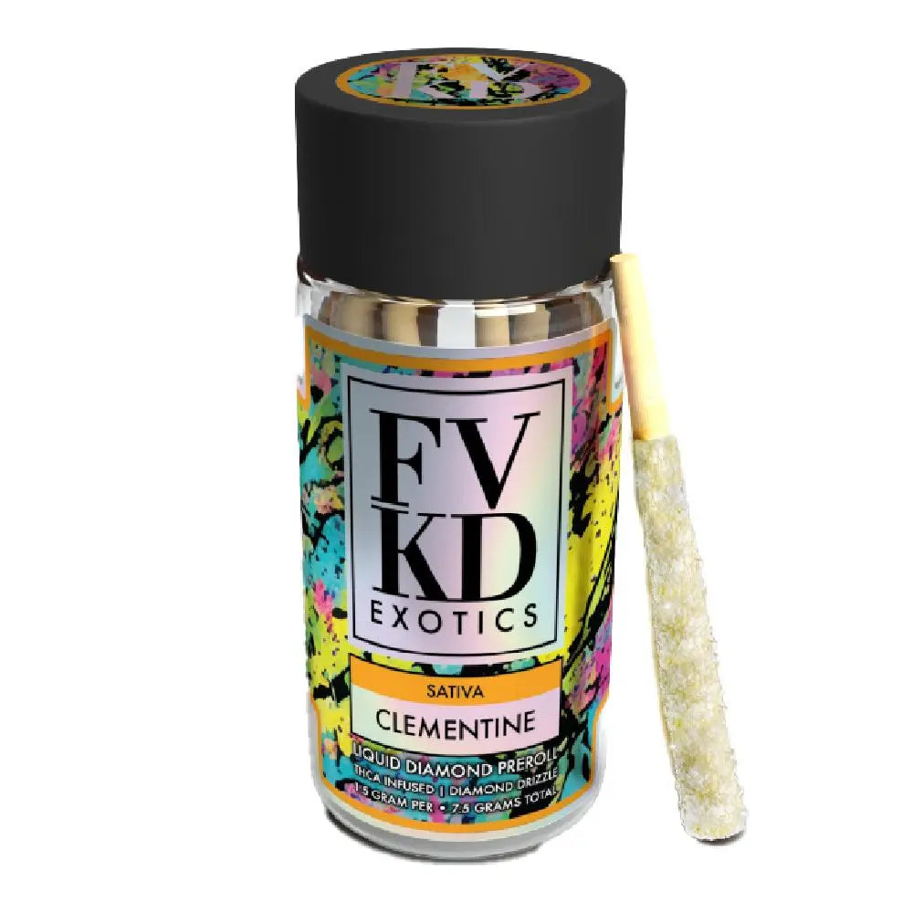 FVKD THCA Liquid Diamond Prerolls, 5CT, 7.5 g FVKD