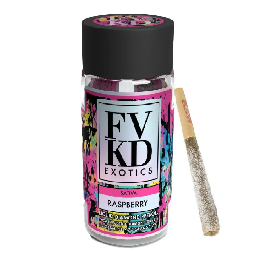 FVKD THCA Liquid Diamond Prerolls, 5CT, 7.5 g FVKD