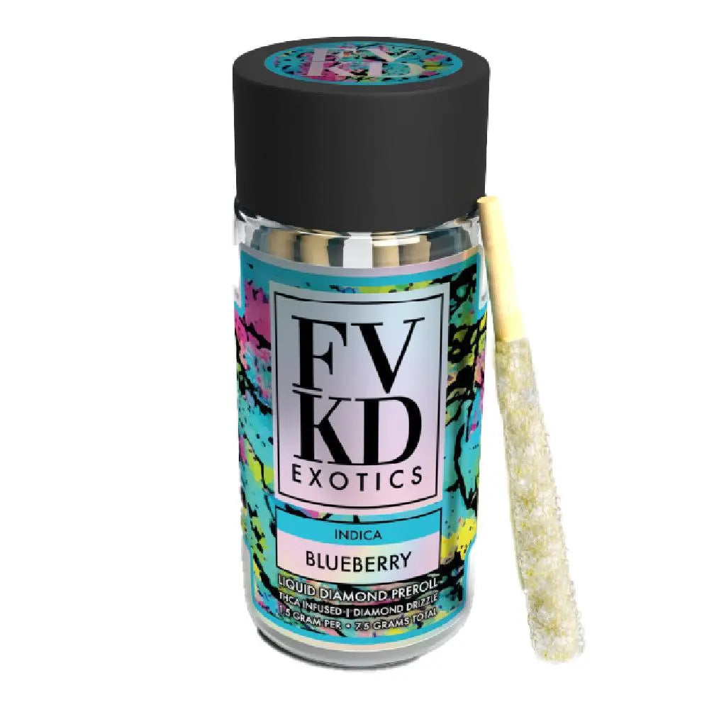 FVKD THCA Liquid Diamond Prerolls, 5CT, 7.5 g FVKD