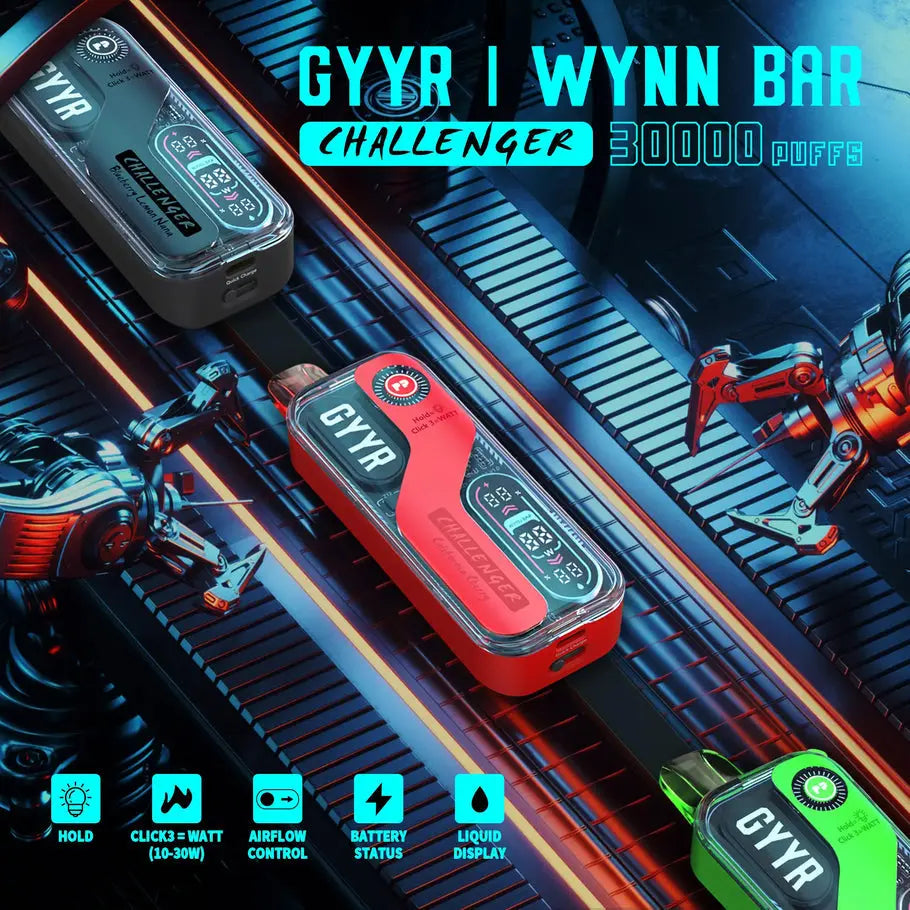 GYYR Wynn Bar Challenger 30000 Puff powered by PYNE POD GYYR x WYNN BAR