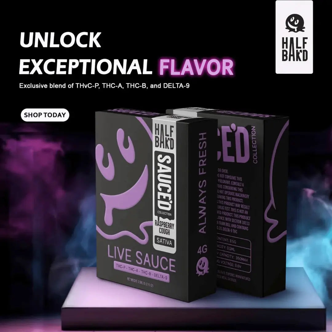 HALF BAKD SAUCED THC-P LIVE RESIN 4GM DISPOSABLE HALF BAKD