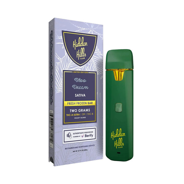 HIDDEN HILLS FRESH FROZEN 2GM THC-A HEADY BLEND DISPOSABLE HIDDEN HILLS