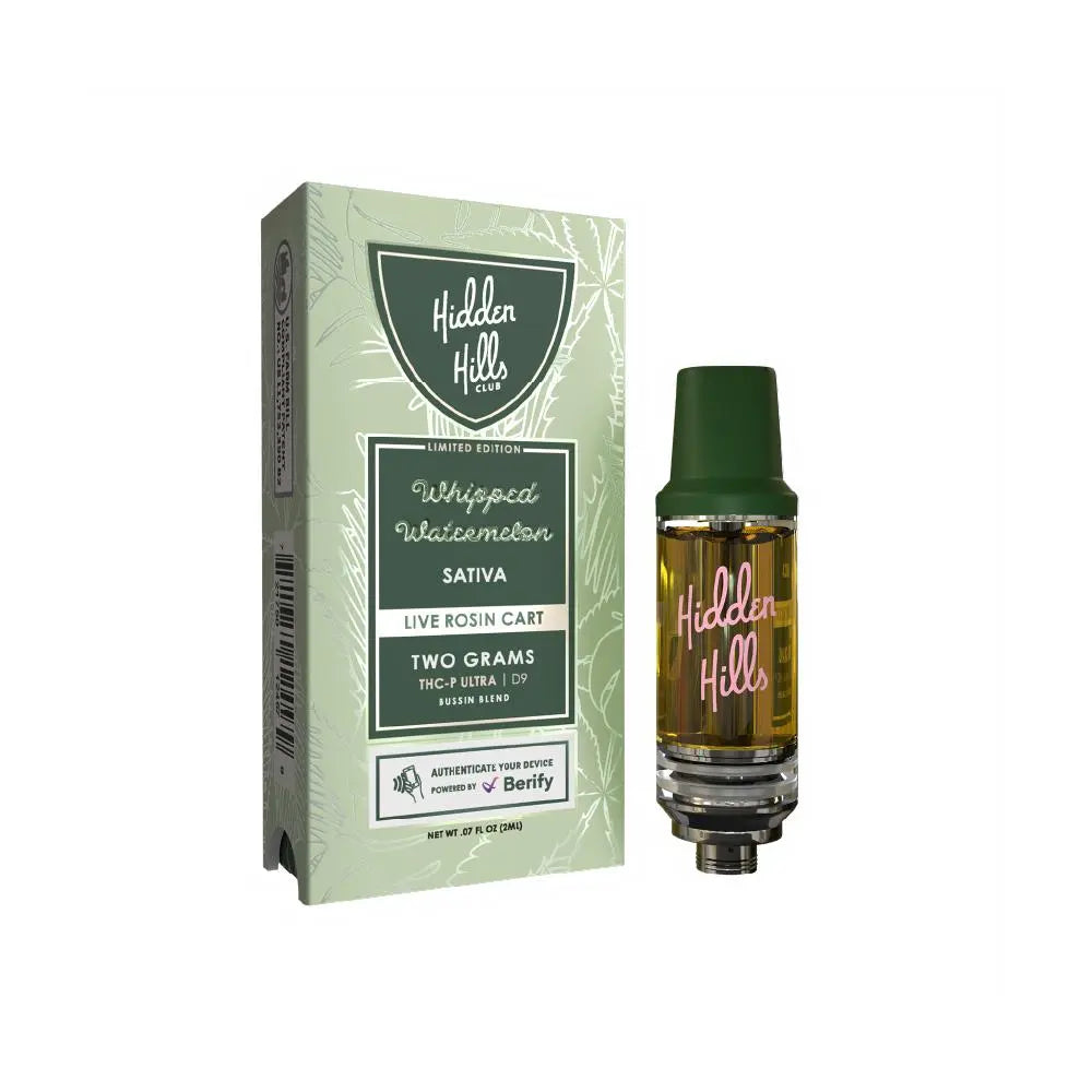 HIDDEN HILLS LIVE ROSIN BUSSIN BLEND 2GM CARTRIDGE HIDDEN HILLS