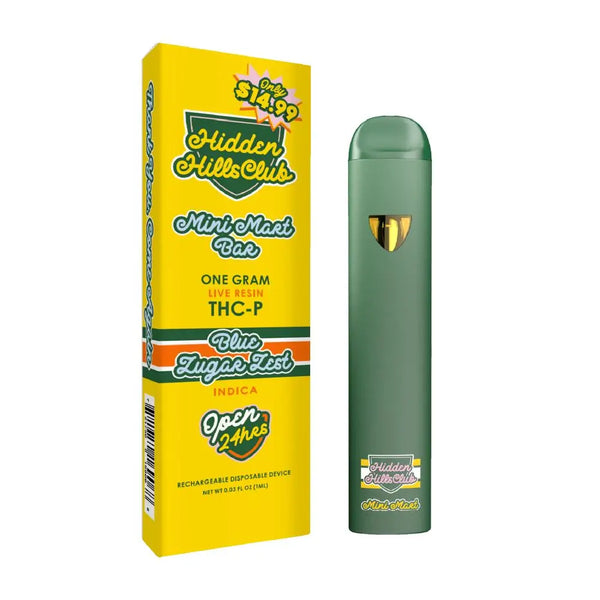 HIDDEN HILLS MINI MART BAR LIVE RESIN 1GM THC-P DISPOSABLE HIDDEN HILLS
