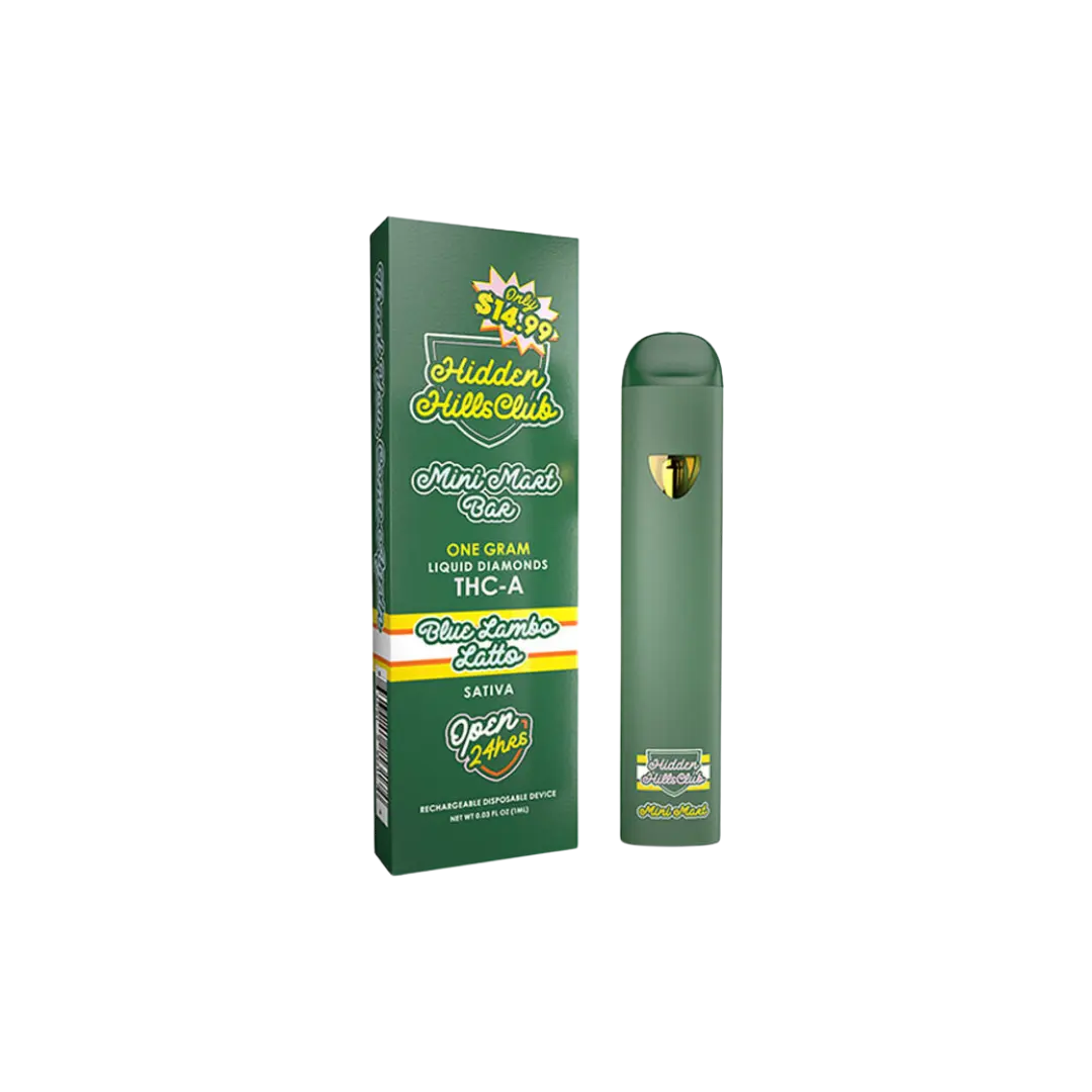 HIDDEN HILLS MINI MART BAR THC-A LIQUID DIAMOND 1GM DISPOSABLE HIDDEN HILLS