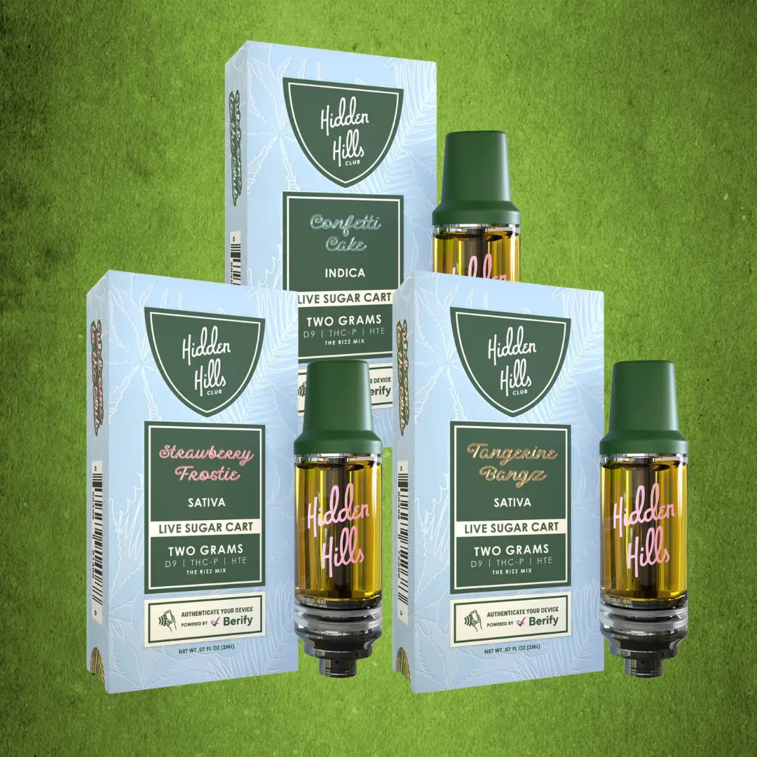 HIDDEN HILLS RIZZ BLEND D9 THC-P HTE LIVE SUGAR 2GM CART HIDDEN HILLS