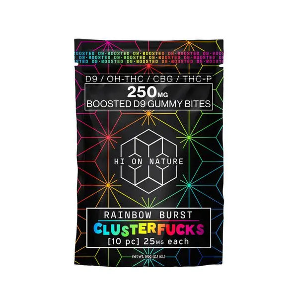 Hi On Nature Boosted Delta 9 Blend Gummies, 10CT, 250 mg Hi On Nature