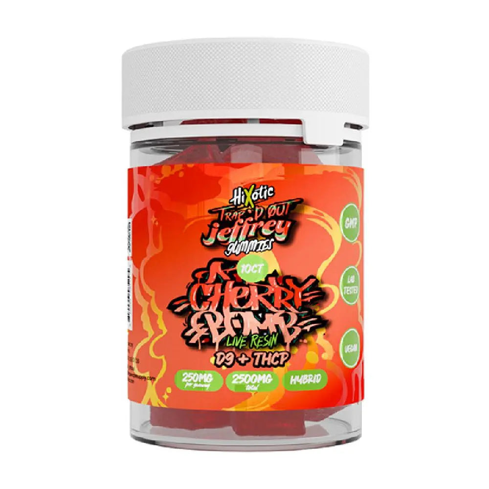 HiXotic Trap'd Out Jeffrey D9 + THCP Gummies, 10CT, 2500 mg HiXotic