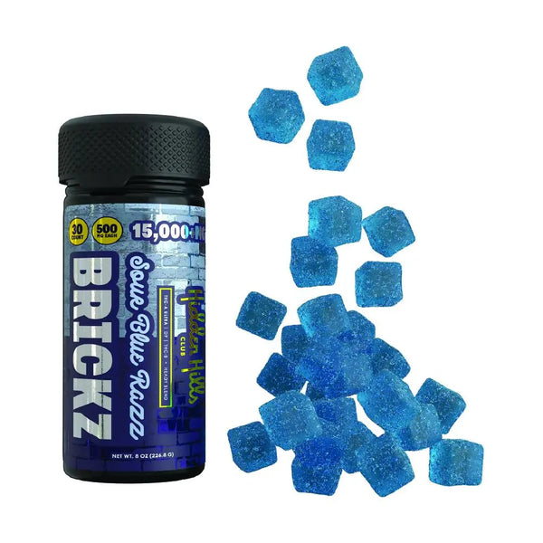 Hidden Hills Brickz Heady Blend Gummies, 30CT, 15000 mg Hidden Hills