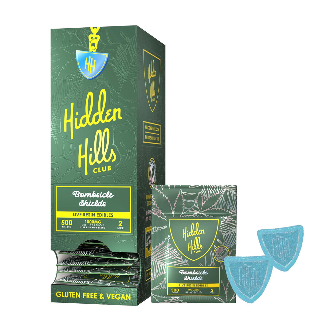 Hidden Hills Live Resin Gummies Display, 2CT, 500 mg Hidden Hills