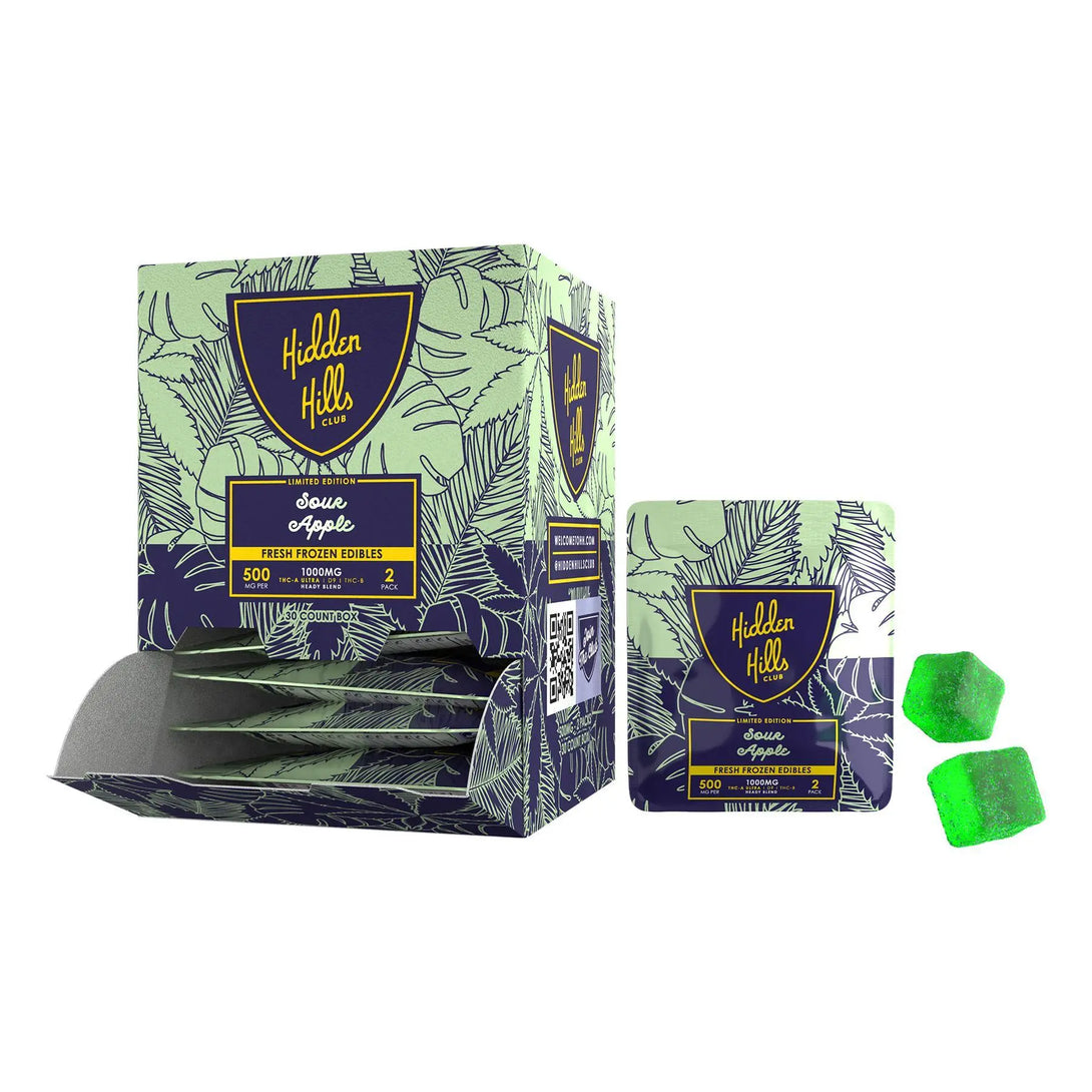 Hidden Hills THCA Ultra Heady Blend Gummies, 2CT, 1000 mg Hidden Hills