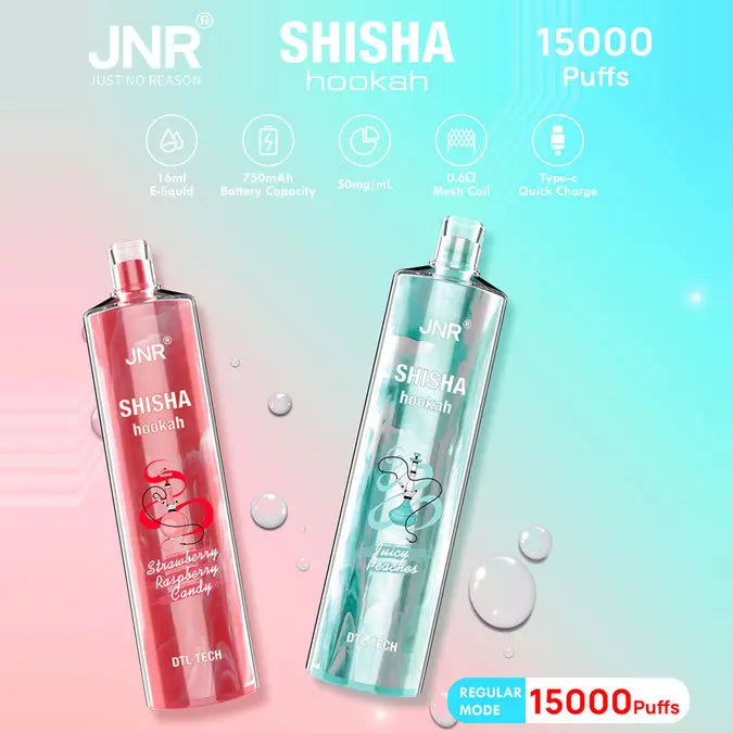 JNR Shisha Hookah 15000 Rechargeable Disposable Device - 15000 Puffs JNR (Just No Reason)