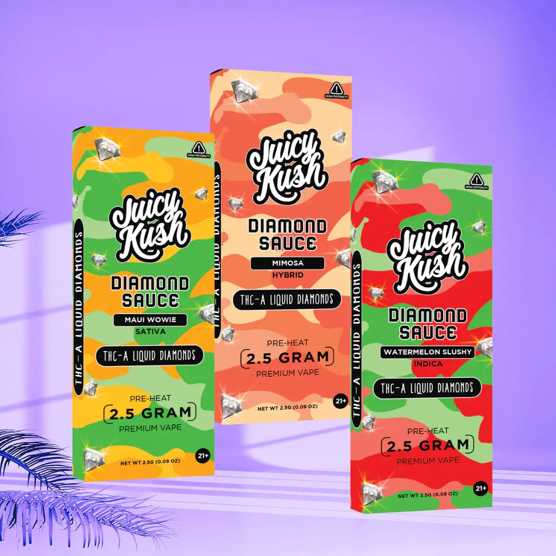 JUICY KUSH 2.5GM THC-A DIAMOND SAUCE DISPOSABLE JUICY KUSH
