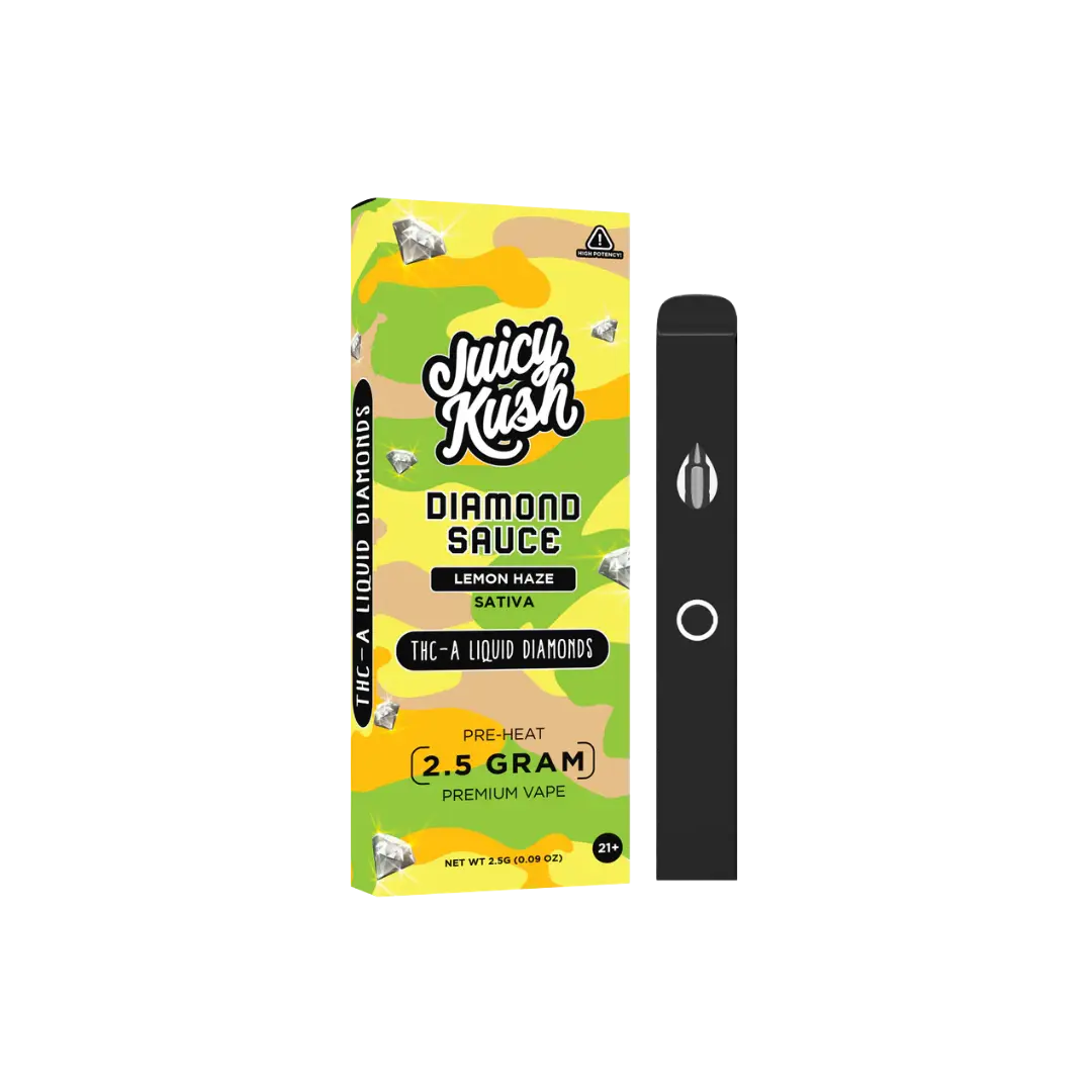 JUICY KUSH 2.5GM THC-A DIAMOND SAUCE DISPOSABLE JUICY KUSH