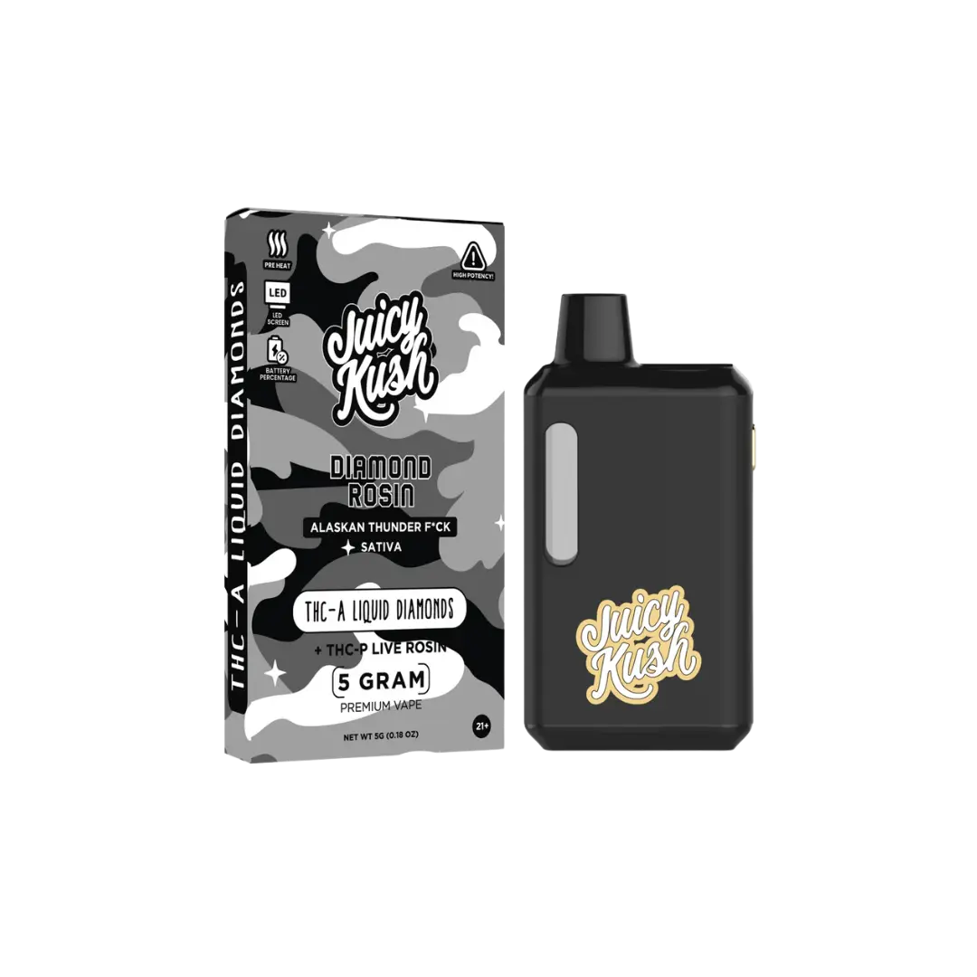 JUICY KUSH 5GM THC-A + THC-P LIVE ROSIN DISPOSABLE JUICY KUSH