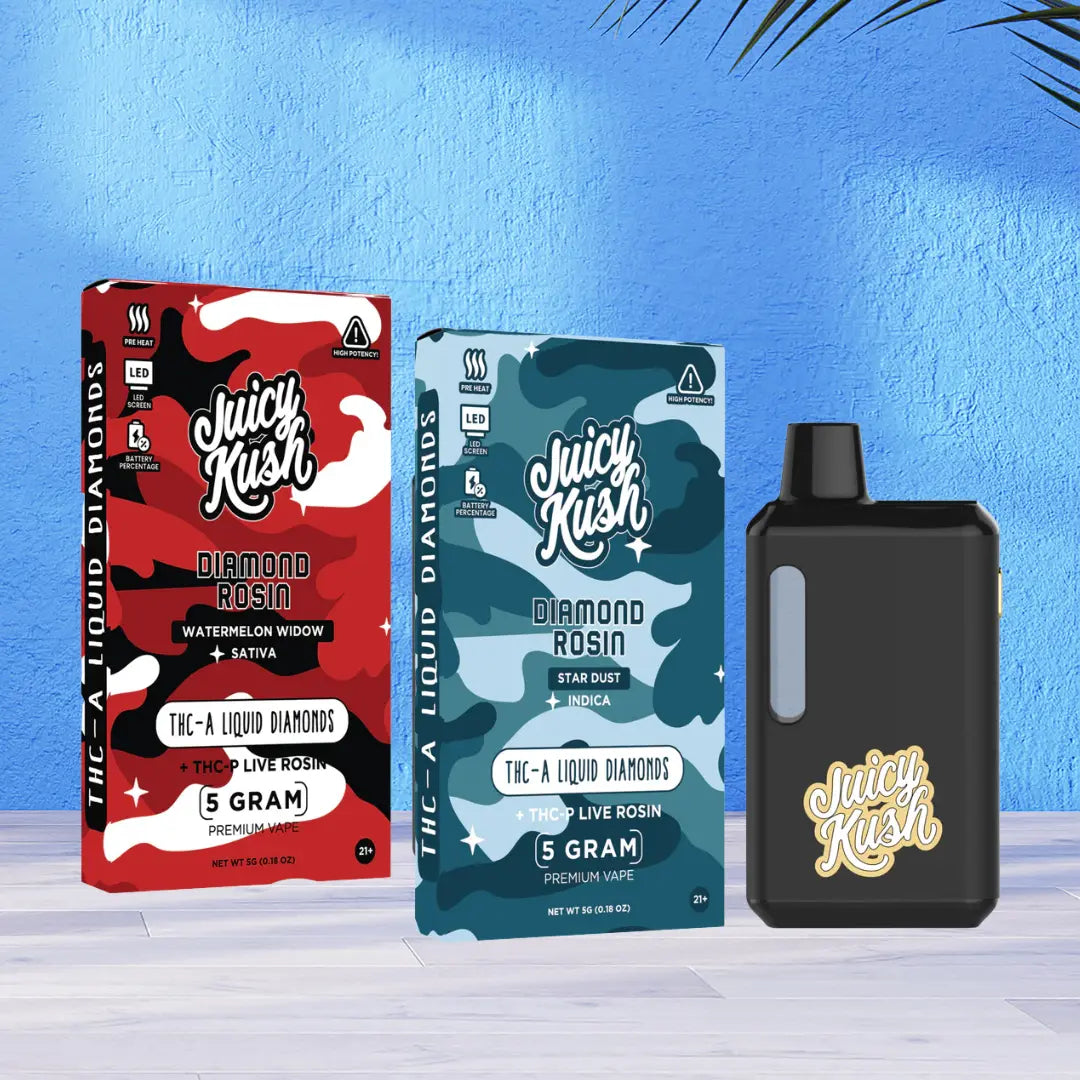 JUICY KUSH 5GM THC-A + THC-P LIVE ROSIN DISPOSABLE JUICY KUSH