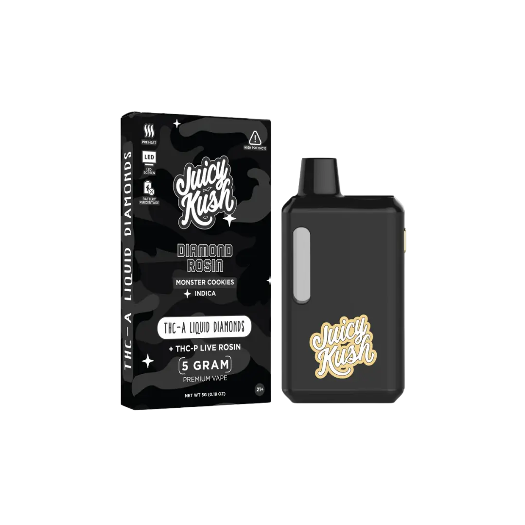 JUICY KUSH 5GM THC-A + THC-P LIVE ROSIN DISPOSABLE JUICY KUSH