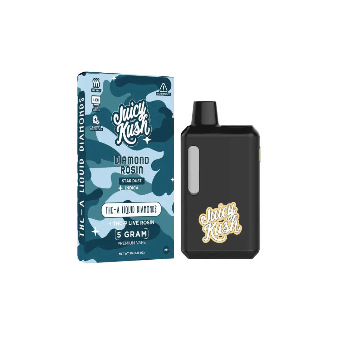 JUICY KUSH 5GM THC-A + THC-P LIVE ROSIN DISPOSABLE JUICY KUSH