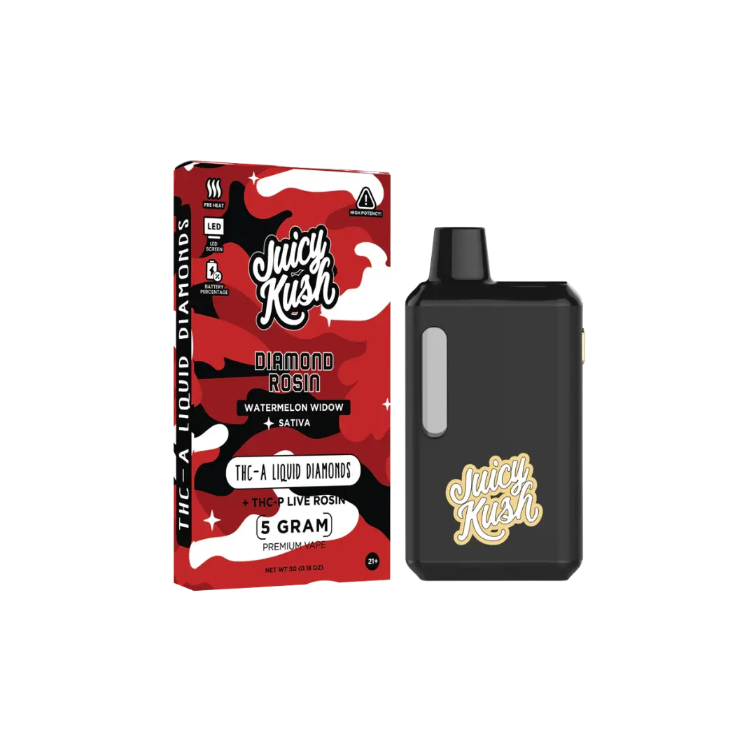 JUICY KUSH 5GM THC-A + THC-P LIVE ROSIN DISPOSABLE JUICY KUSH